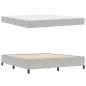 Preview: Bettgestell Sonstiges Weiß und Hellgrau 180 x 200 cm Samt