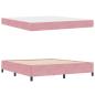 Preview: Bettgestell Sonstiges Rosa und Weiß 180 x 200 cm Samt
