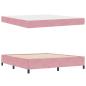 Preview: Bettgestell Sonstiges Rosa und Weiß 180 x 200 cm Samt