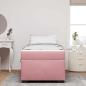 Preview: Bettrahmen mit Matratze Rosa 80 x 200 cm Stoff