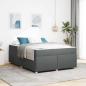 Preview: ARDEBO.de - Bettgestell mit Matratze Dunkelgrau 140 x 200 cm Stoff