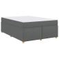 Preview: Bettgestell mit Matratze Dunkelgrau 140 x 200 cm Stoff