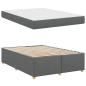 Preview: Bettgestell mit Matratze Dunkelgrau 140 x 200 cm Stoff