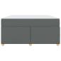 Preview: Bettgestell mit Matratze Dunkelgrau 160 x 200 cm Stoff