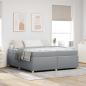 Preview: ARDEBO.de - Bettgestell mit Matratze Sonstiges Hellgrau 180 x 200 cm Stoff