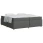 Preview: Bettgestell mit Matratze Dunkelgrau 200 x 200 cm Stoff