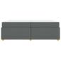 Preview: Bettgestell mit Matratze Dunkelgrau 200 x 200 cm Stoff