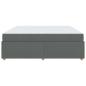 Preview: Bettgestell mit Matratze Dunkelgrau 200 x 200 cm Stoff