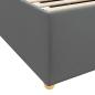 Preview: Bettgestell mit Matratze Dunkelgrau 200 x 200 cm Stoff