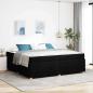 Preview: ARDEBO.de - Bettgestell mit Matratze Sonstiges Schwarz 200 x 200 cm Stoff
