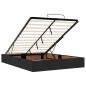 Preview: Bettgestell Sonstiges mit Speicher Schwarz 160 x 200 cm Stoff