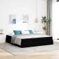 Preview: ARDEBO.de - Bettgestell Sonstiges mit Speicher Schwarz 180 x 200 cm Stoff