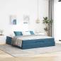 Preview: ARDEBO.de - Bettgestell Sonstiges Blau 180 x 200 cm Samt