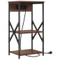 Preview: Nachttisch mit Regal Braune Eiche 41 x 31 x 76 cm Holzwerkstoff