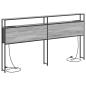 Preview: Stauraum-Kopfteil mit Kopfteil mit Speicher Grau sonoma 200 cm Holzwerkstoff