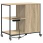 Preview: Büroschrank mit Rad Sonoma Eiche 76 x 41 x 72 cm Holzwerkstoff