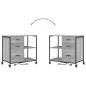 Preview: Büroschrank mit Rad Grau Sonoma 76 x 41 x 72 cm Holzwerkstoff