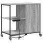 Preview: Büroschrank mit Rad Grau Sonoma 76 x 41 x 72 cm Holzwerkstoff