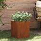 Preview: ARDEBO.de - Gartenblumentopf Rostig 50 x 32 x 40 cm Cortenstahl