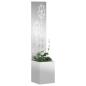 Preview: Blumentopf mit dekorativem Paneel Silber 32 x 140 cm