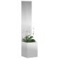Preview: Blumentopf mit dekorativem Paneel Silber 32 x 140 cm