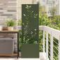 Preview: ARDEBO.de - Blumentopf mit dekorativem Paneel Olivgrün 50 x 140 cm