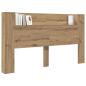 Preview: Kopfteil Schrank Eiche handwerklich 180 x 17 x 104,5 cm