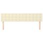 Preview: Kopfteile 2 Stk. Creme 90x5x78/88 cm Kunstleder