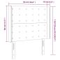 Preview: LED Kopfteil Creme 93x16x118/128 cm Kunstleder