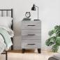 Preview: ARDEBO.de - Nachttisch Grau Sonoma 40x40x66 cm Holzwerkstoff