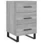 Preview: Nachttisch Grau Sonoma 40x40x66 cm Holzwerkstoff