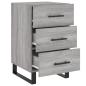 Preview: Nachttisch Grau Sonoma 40x40x66 cm Holzwerkstoff