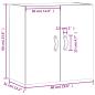 Preview: Wandschrank Räuchereiche 60x31x60 cm Holzwerkstoff
