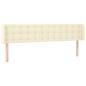Preview: Kopfteil mit Ohren Creme 183x16x78/88 cm Kunstleder