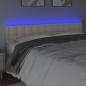 Preview: LED Kopfteil Creme 180x5x78/88 cm Kunstleder