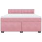 Preview: Boxspringbett mit Matratze Rosa 180x200 cm Samt