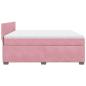 Preview: Boxspringbett mit Matratze Rosa 180x200 cm Samt