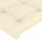 Preview: LED Kopfteil Creme 90x5x118/128 cm Kunstleder