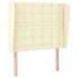 Preview: Kopfteil mit Ohren Creme 93x23x118/128 cm Kunstleder