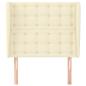 Preview: Kopfteil mit Ohren Creme 93x23x118/128 cm Kunstleder