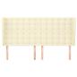 Preview: Kopfteil mit Ohren Creme 183x23x118/128 cm Kunstleder