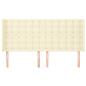 Preview: Kopfteil mit Ohren Creme 183x16x118/128 cm Kunstleder