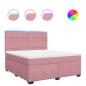 Preview: Boxspringbett mit Matratze Rosa 180x200 cm Samt