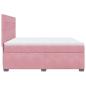 Preview: Boxspringbett mit Matratze Rosa 180x200 cm Samt