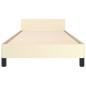 Preview: Bettgestell mit Kopfteil Creme 90x190 cm Kunstleder