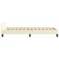 Preview: Bettgestell mit Kopfteil Creme 90x190 cm Kunstleder