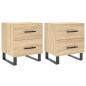 Preview: Nachttische 2 Stk. Sonoma-Eiche 40x35x47,5 cm Holzwerkstoff