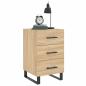 Preview: Nachttisch Sonoma-Eiche 40x40x66 cm Holzwerkstoff