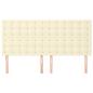 Preview: Kopfteile 4 Stk. Creme 90x5x78/88 cm Kunstleder