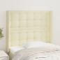 Preview: ARDEBO.de - Kopfteil mit Ohren Creme 93x16x118/128 cm Kunstleder